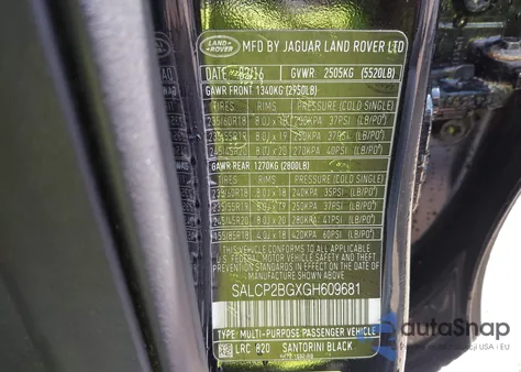 2016 Land Rover Discovery Sport Se from USA, damaged, VIN SALCP2BGXGH609681